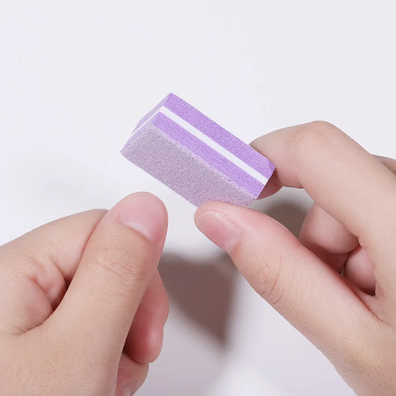 Мини пилка для ногтей двусторонняя красочная шлифовальная губка Полировка