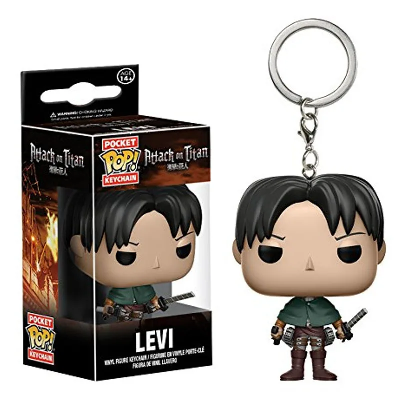 Funko Pop японское аниме атака на Титанов Леви фигурка брелок игрушки с розничной