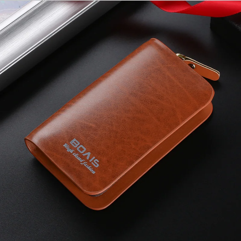 

Leather Key Holder Men And Women Key Wallet Key Case Coin Purse Multifunction Fashion Housekeeper Key Bag Organizer