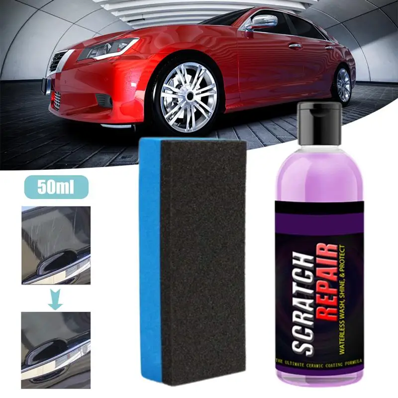 

2PCS Car Scratch Repair Restore Cream Grinding Non-toxic Portable with Sponge Auto Body Compound Polishing Grinding Paste