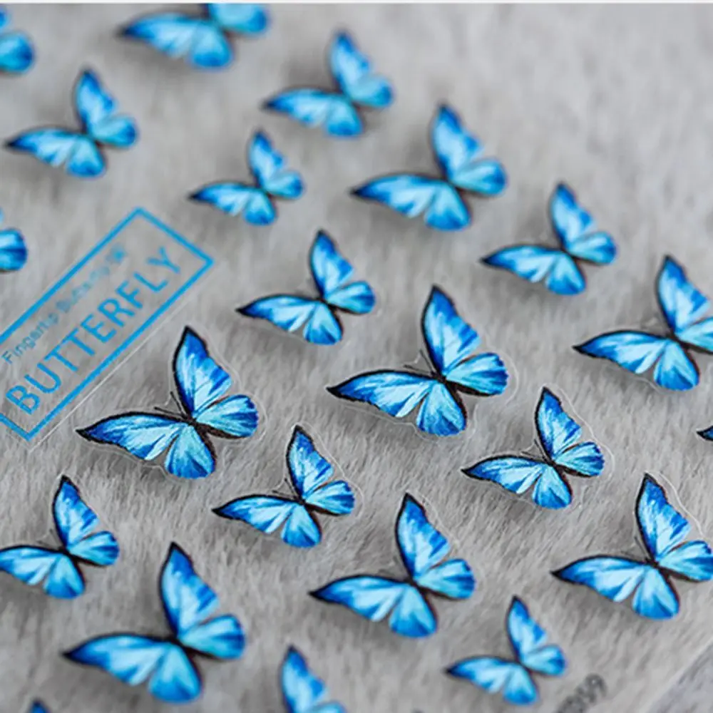 

Nail Supplies Nails Beauty Self-adhesive Back Glue 5D Nail Art Sticker Nail Art Decorations Butterfly Nail Sticker