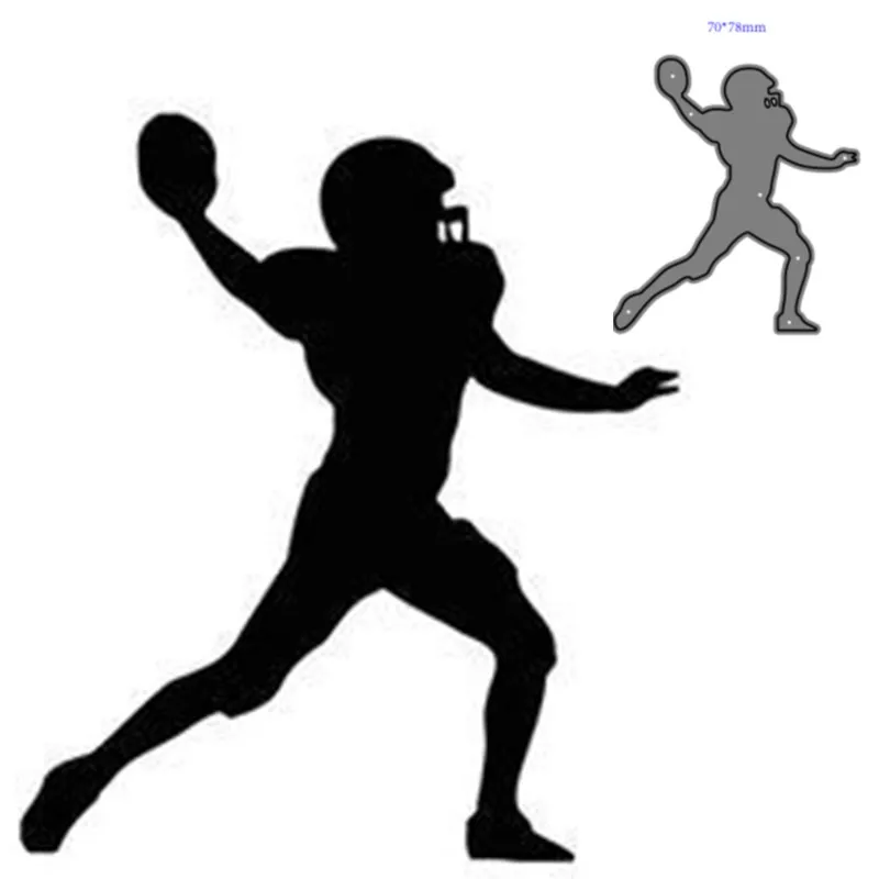 

Metal Cutting Dies Cut Mold Play rugby Decoration Scrapbook Paper Craft Knife Mould Blade Punch Stencils