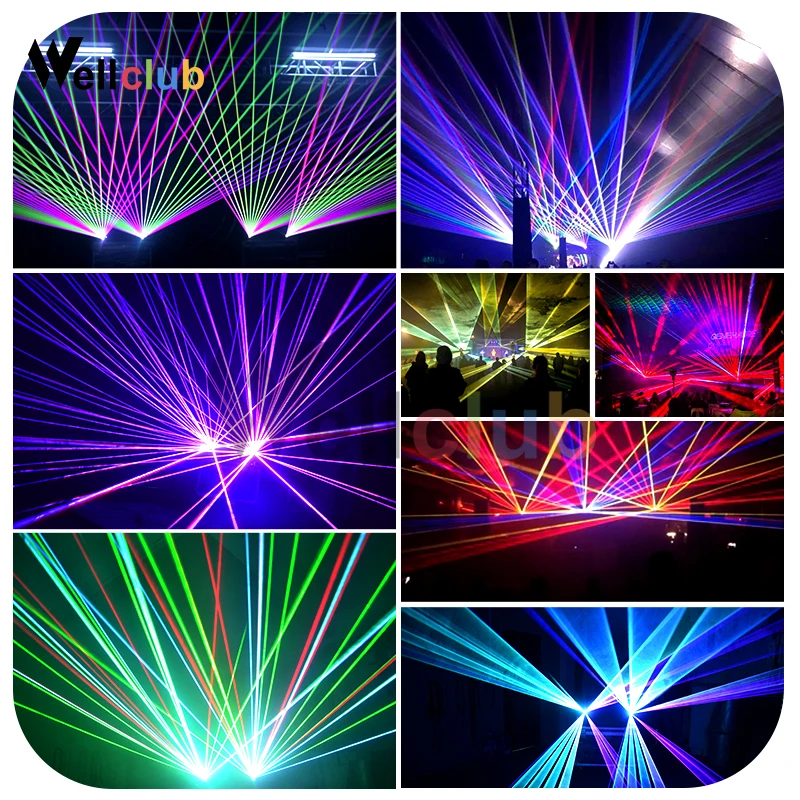 4 шт. 2 Вт RGB анимационный лазерный светильник DMX ILDA интерфейс Dj лазерный проектор/Dj светильник ing/дискотечный лазер/сценический лазерный светильник