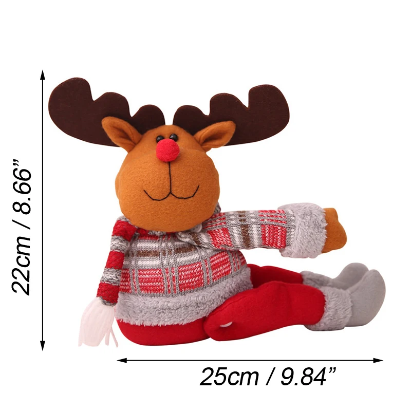 Санта Клаус снеговик лося куклы для детей пряжки занавесок рождественские