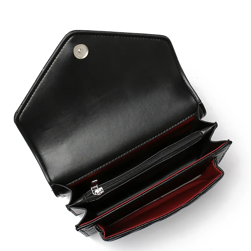 

Women's Shoulder Bag New Fashion High Quality Diamond Embroidery Thread Tassel Chain Messenger Small Square Bag