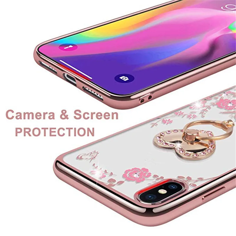 Роскошные сверкающие цветы Мягкий ТПУ чехол для телефона samsung A50 Coque M10 A10 A30 S10 плюс