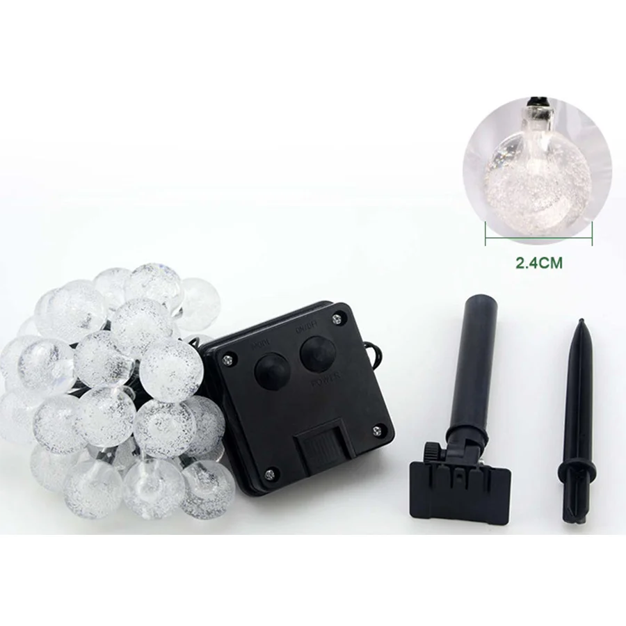 

LED Solar Crystal Ball Hanging Lamps Solar Christmas Decoration String Light Outdoor Home Garden Patio Garland Fairy Lights