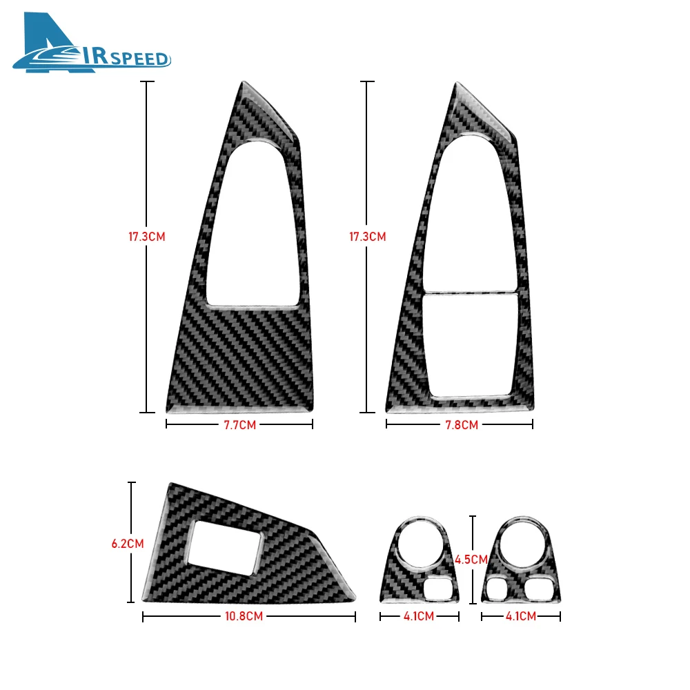 Carbon Fiber for BMW 6 Series E63 E64 2004-2010 Accessories Car Door Window Lift Switch Button Frame Cover Sticker Interior Trim