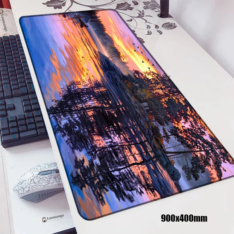 

Gamer Keyboard Mat Large Gaming Mouse Pad Xxl Oil Painting Style Anime Mousepad 900x400 Mausepad Office Accessories Rug Stitch