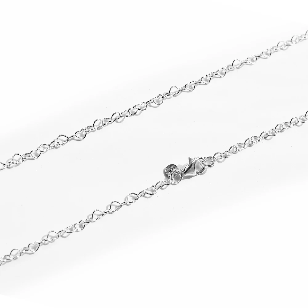 Подлинное ожерелье из стерлингового серебра 925 пробы с сердечками для женщин S925