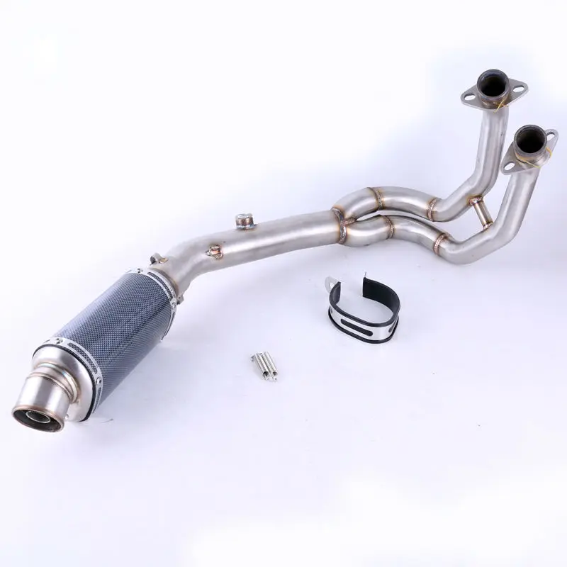 

ER-6N ER-6F MOTORCYCLE Exhaust MUFFLER Full system contact middle pipe + EXHAUST FOR KAWASAKI ER6N ER6F Ninja650R 2012-2014