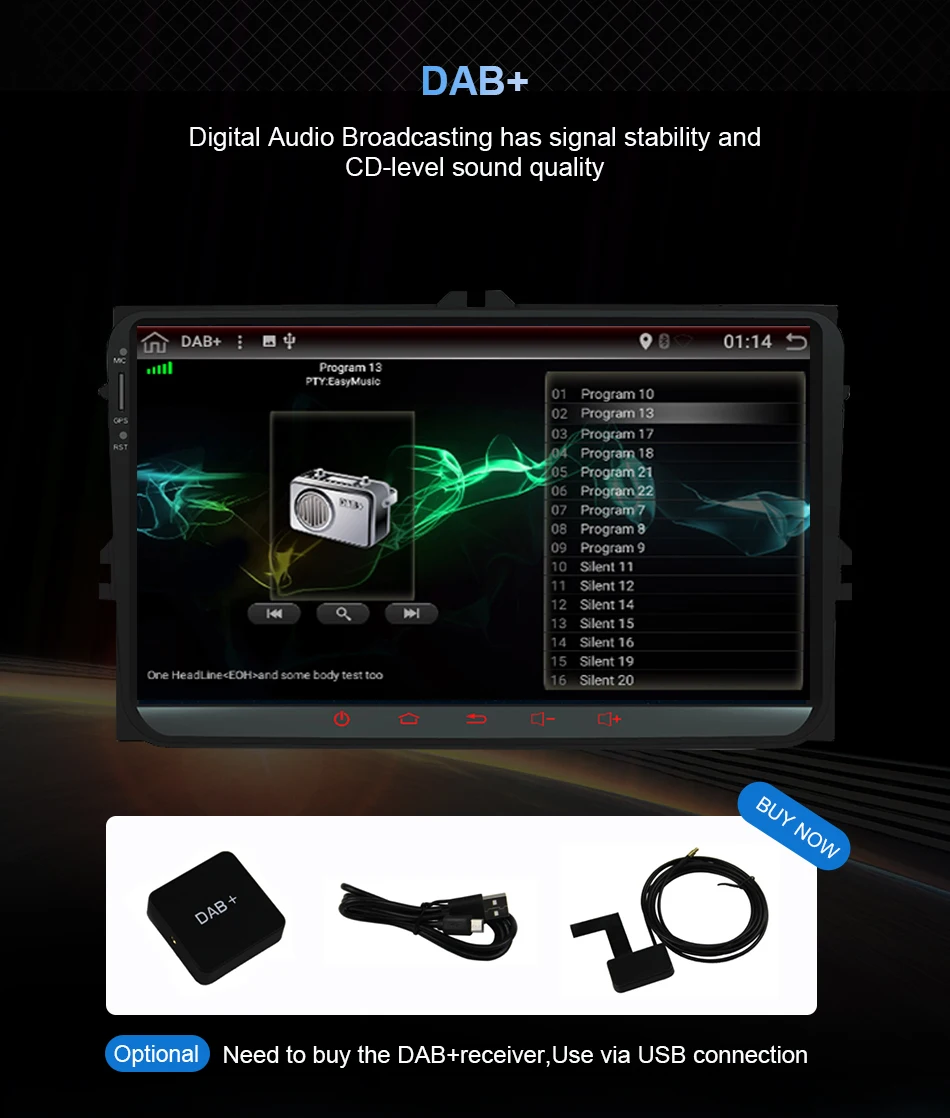 Eunavi 4 г 64 г Android 9 2 Din автомагнитола Стерео gps для VW Passat B6 CC Polo GOLF 5 6 Touran Jetta Tiguan Magotan сиденье DSP без DVD