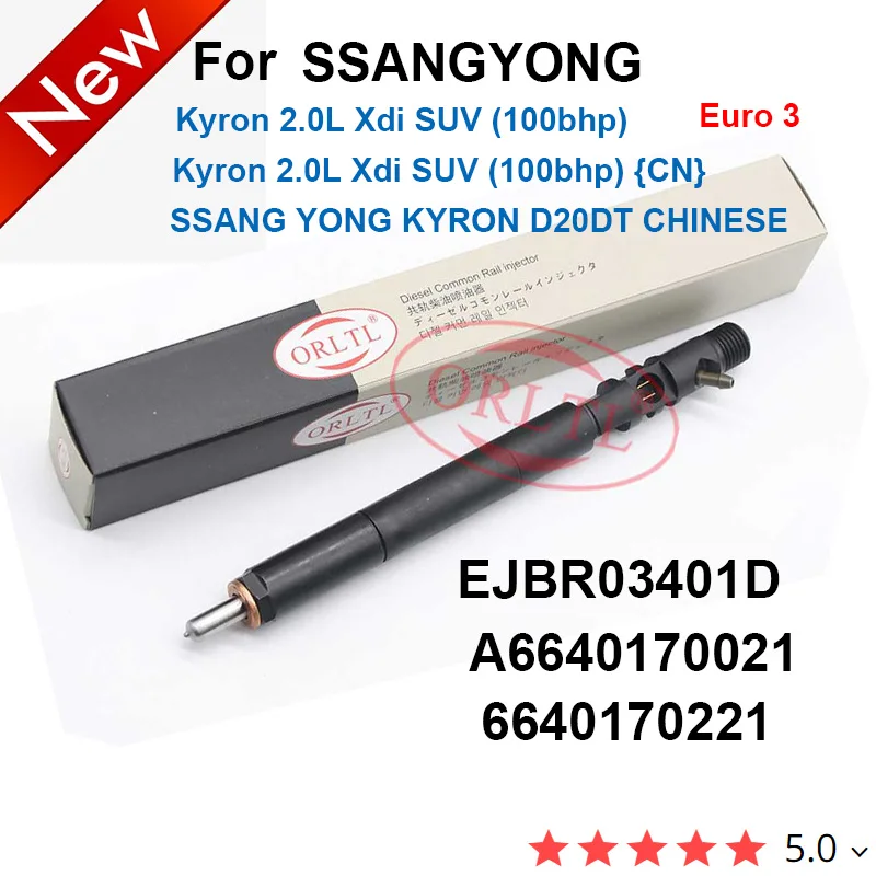 

EJBR02601Z EJBR04701D Дизельная форсунка EJBR03401D EJBR04501D EJBR04601D EJBR04401D для SSANGYONG Actyon Rexton Euro 3/4