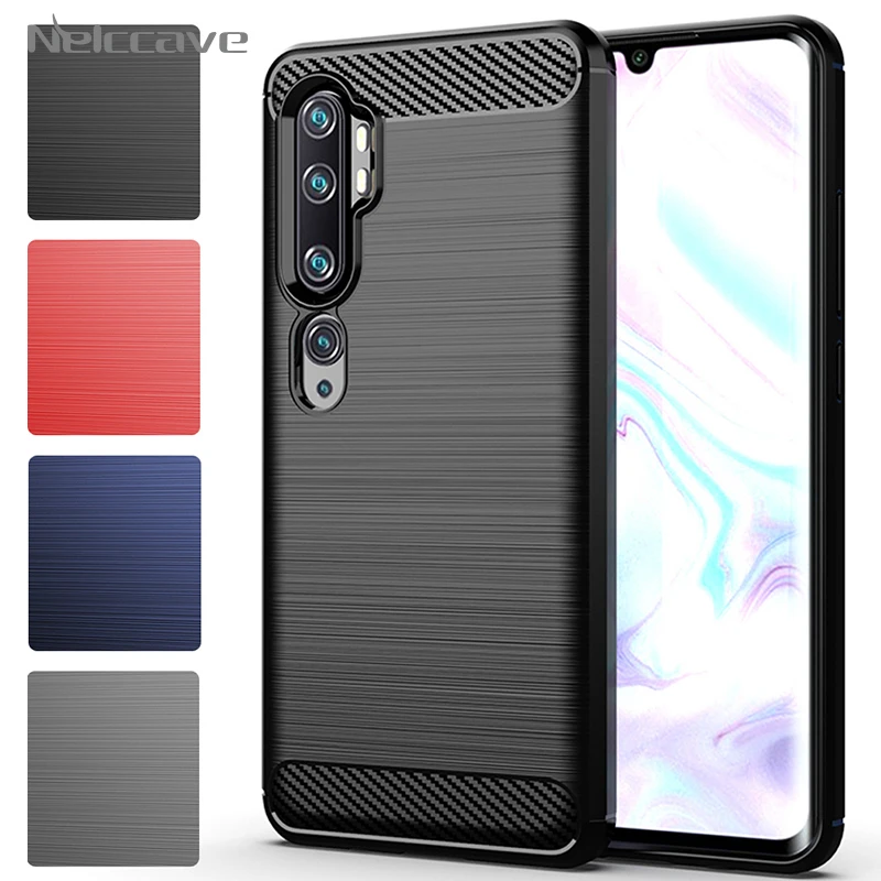 Силиконовый чехол из углеродного волокна для телефона Xiaomi Mi 10 Pro CC9 CC9E A3 Lite A2 A1 9 SE 9T