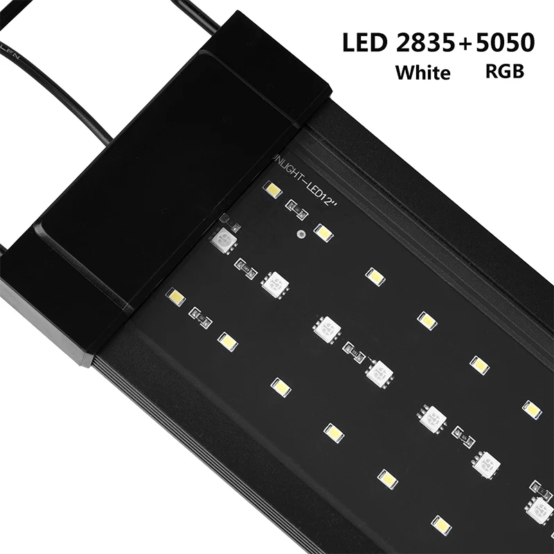 Aquarium LED Light 24/7 Hour Full Spectrum Dimmer Lamp for Plant Growth Sunrise Sunset Marine Fish Tank Lighting RGB 110V 220V | Дом и сад