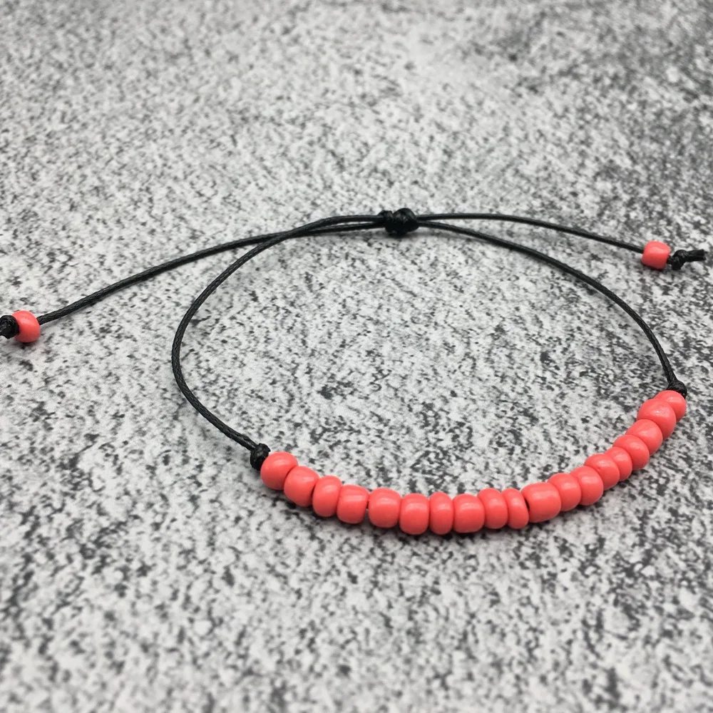 Богемные тканые Многослойные красочное плетение круглый бисером браслет ретро