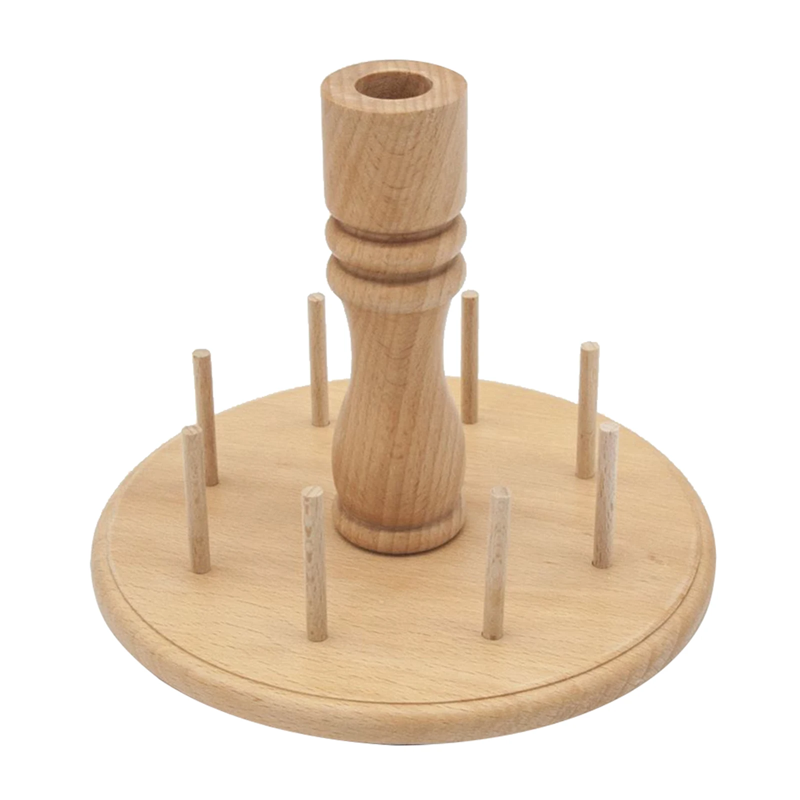 

Beech Standing Thread Support 8-Spool of Thread Sewing Stand