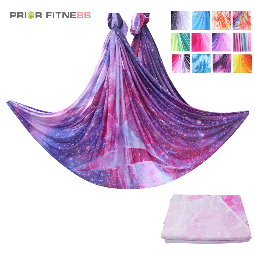 Гамак для аэройоги PRIOR FITNESS 21 м|Пояса йоги| |