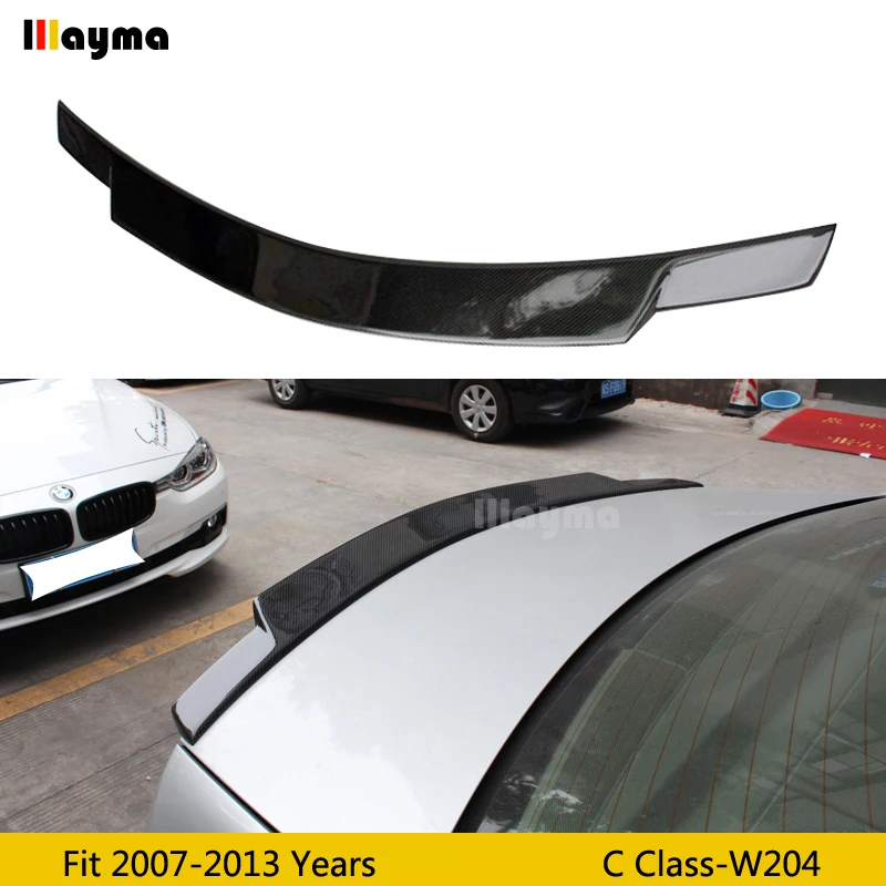 C74 Стиль углеродного волокна задний спойлер на багажник для Benz C Class W204 C180 C200 C220 C250 4