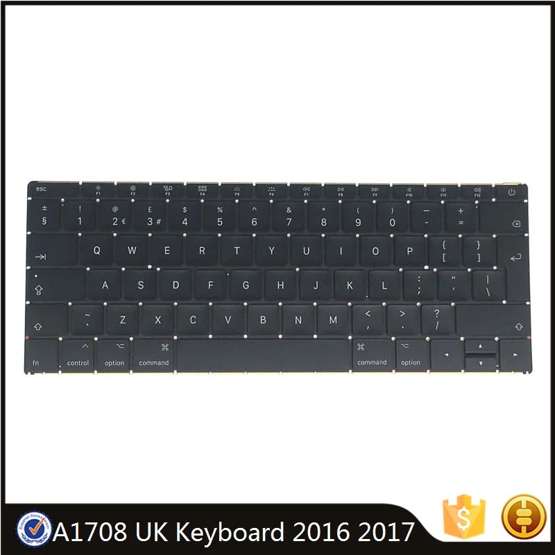 

Оригинальная клавиатура A1708 с английской раскладкой для Macbook Pro, 13,3 дюймов, позже 2016, Mid 2017, MLL42, MPXQ2, запасная часть для ноутбука, обновленная Но...