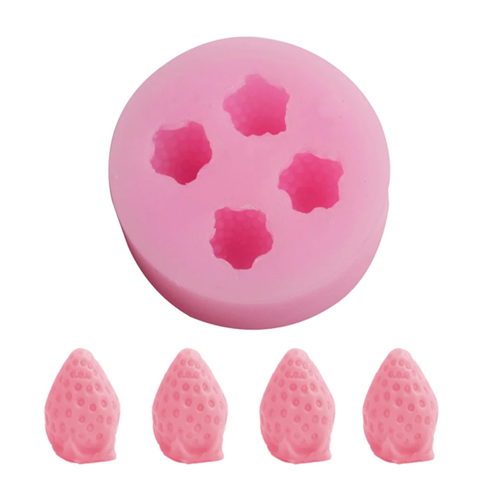 3D инструменты для выпечки в форме клубники силиконовая форма помадка торт