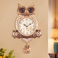 owl pendulum living room luxury creative clock childrens room pendulum watch home bedroom high grade silent pendulum decoration