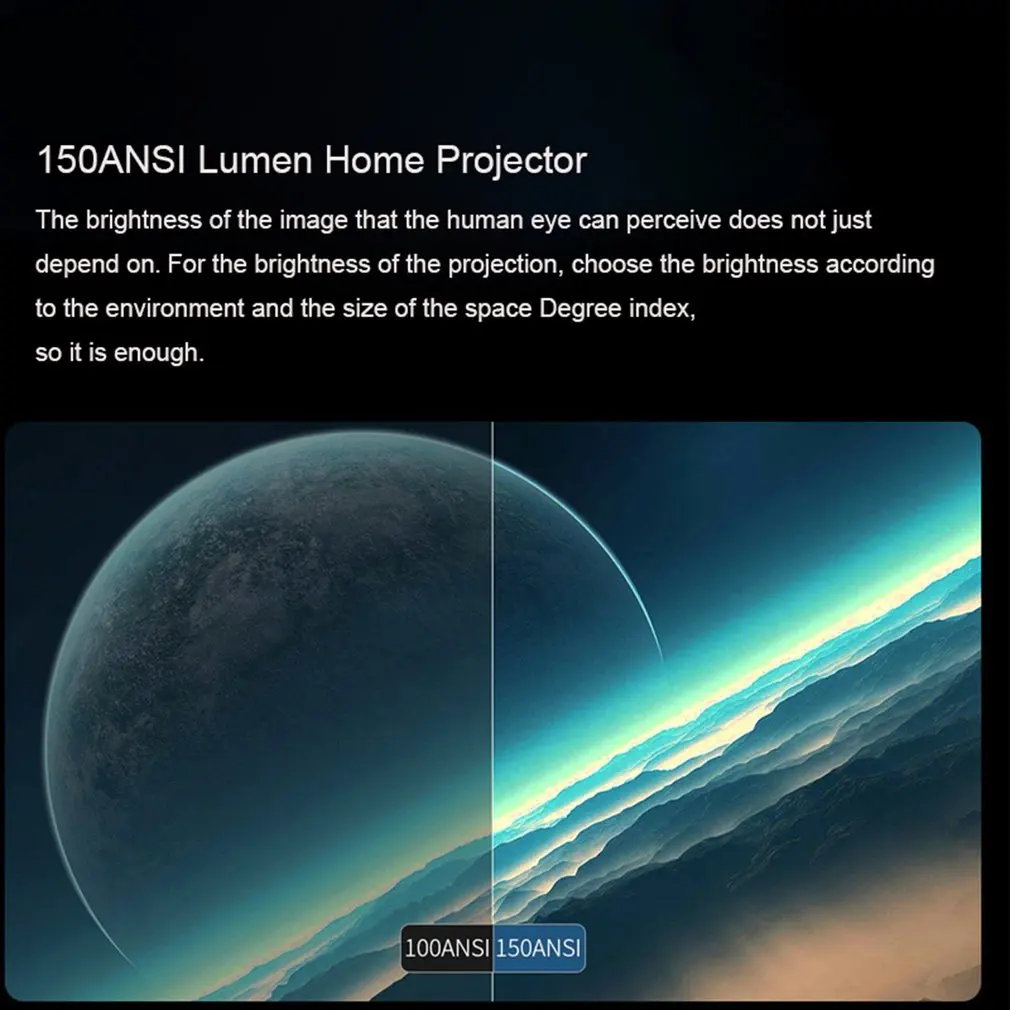 T2 LCD LED Projector 1080P Device Vertical Correction Mini Portable Home Theater Projector Global Version