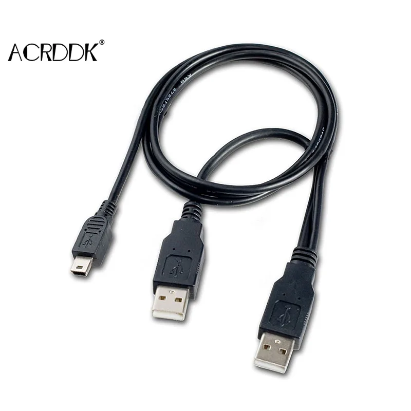 Двойной USB 2.0 тип A для Mini 5-контактный Тип B x1 Y кабель передачи данных и питания FC |