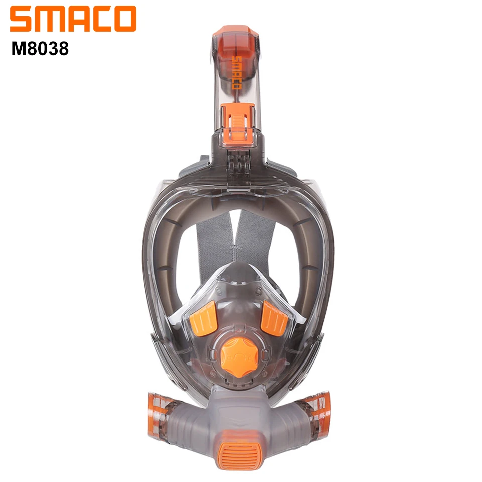 Smaco Scuba Diving Mask Full Face Anti Fog Adult Youth Underwater Wide View Snorkel Waterproof Swimming Masks Camera Mount | Спорт и