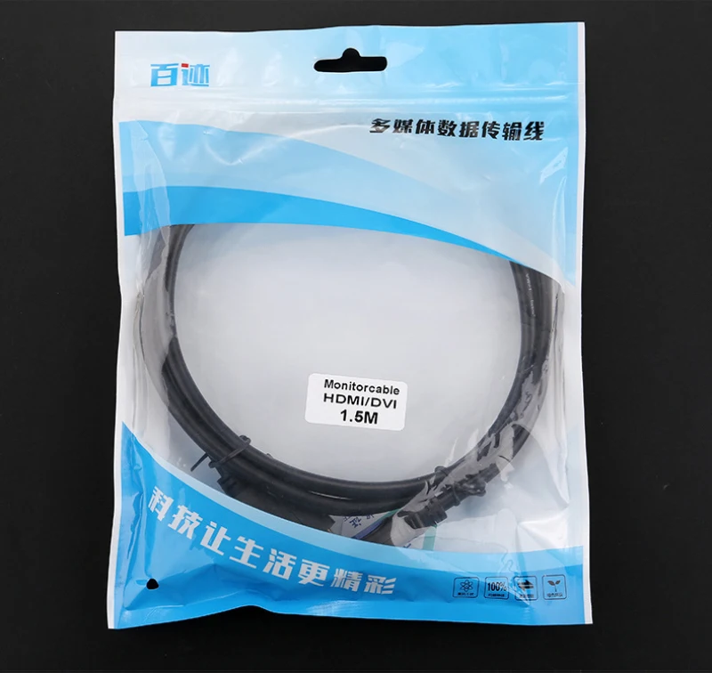 Кабель HDMI-совместимый с DVI Мужской адаптер 24 + 1 золотым покрытием 1080P для HD ТВ