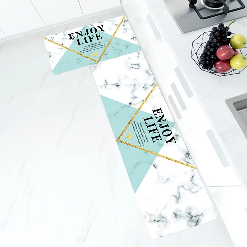 Мраморные кухонные ковры ПВХ кожаные коврики большие напольные для спальни