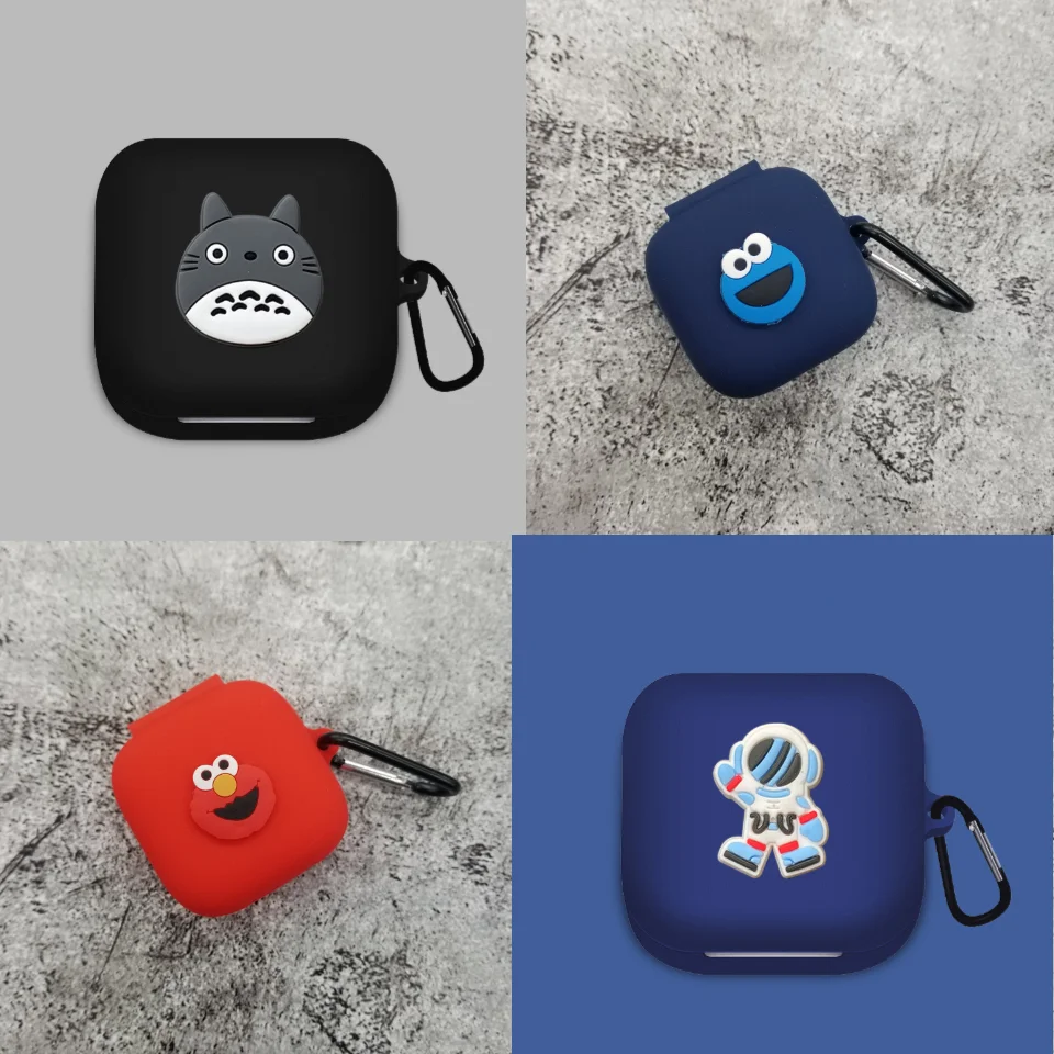 

Silicone Cartoon Case for OPPO Enco W51 TWS Earphone Bluetooth Headset Protective Cover Anti-lost Buckle for OPPO Enco W51