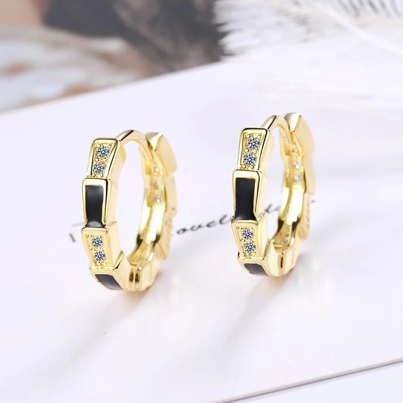 

Exquisite Gold Silver Color Small Hoop Earrings Tiny 5A Zirconia Loop Huggie Earrings Fashion Party Jewelry Gift for Women Girls