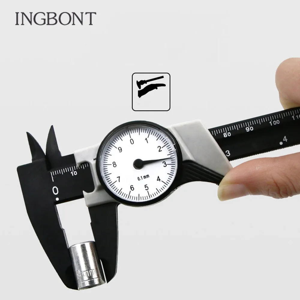 Ударопрочный пластиковый штангенциркуль 0-150 мм/0 1 мм нониусный калибр