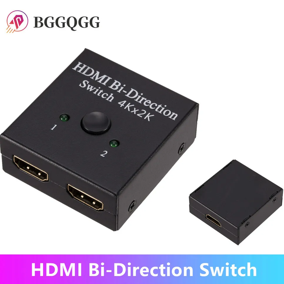 BGGQGG 4K x 2K переключатель UHD 2 порта двунаправленное руководство 2x1x2 HDMI AB