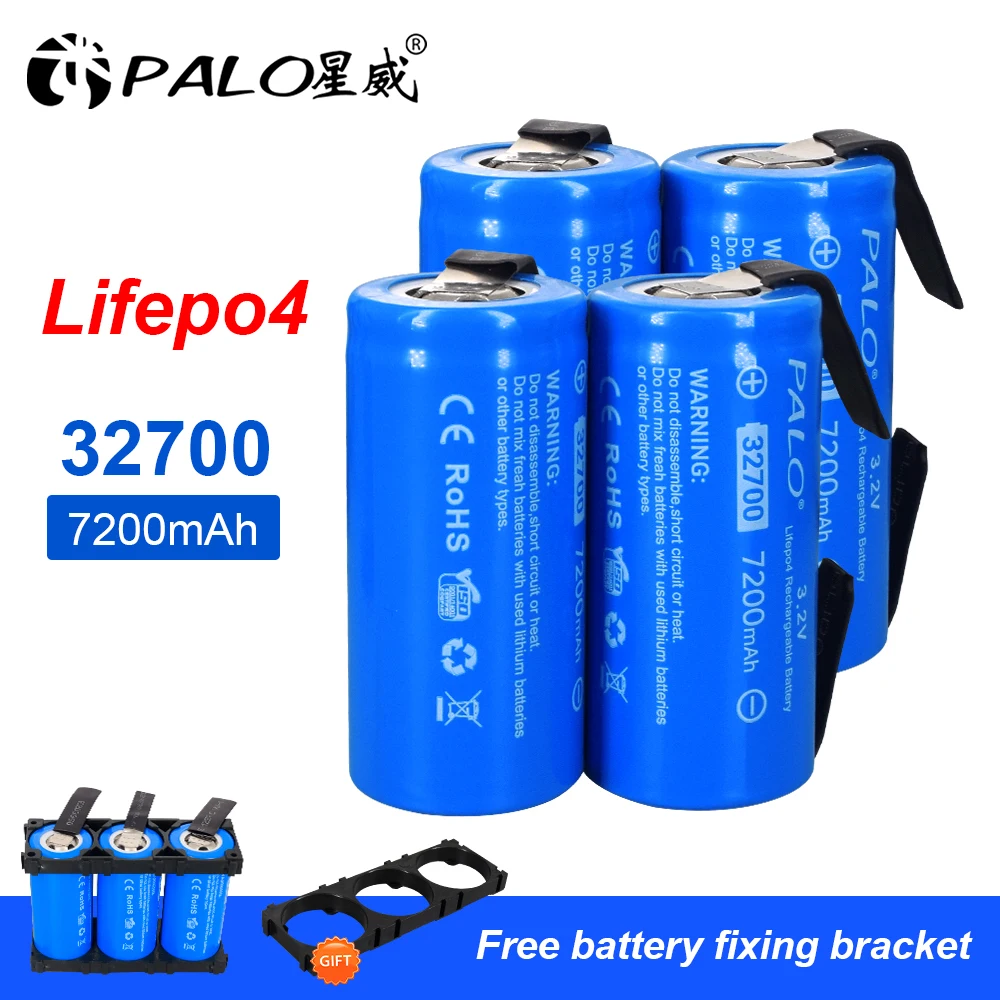 

Original 3.2V 32700 LiFePO4 Battery 7200mah 35A Continuous Discharge Maximum 55A High power battery 32700