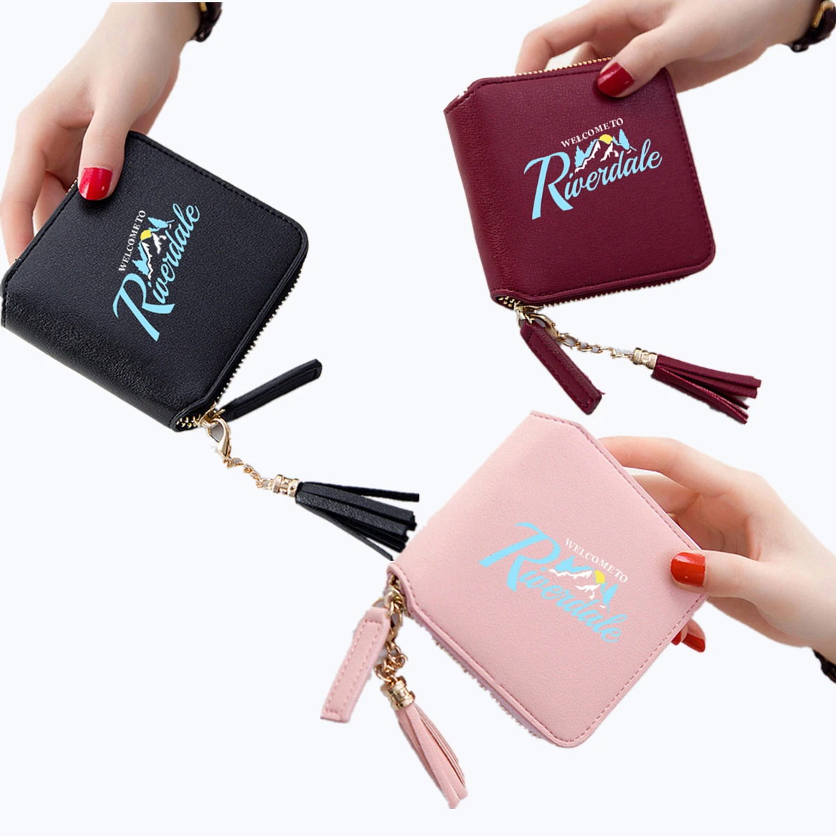 Женские бумажники с объемным принтом в виде змеи ривердейла кошелек кисточками