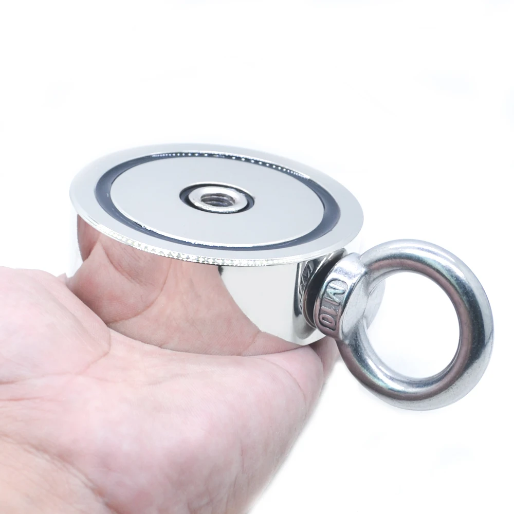 Сильный неодимовый магнит двусторонний для поиска крючка сверхмощный рыбалки