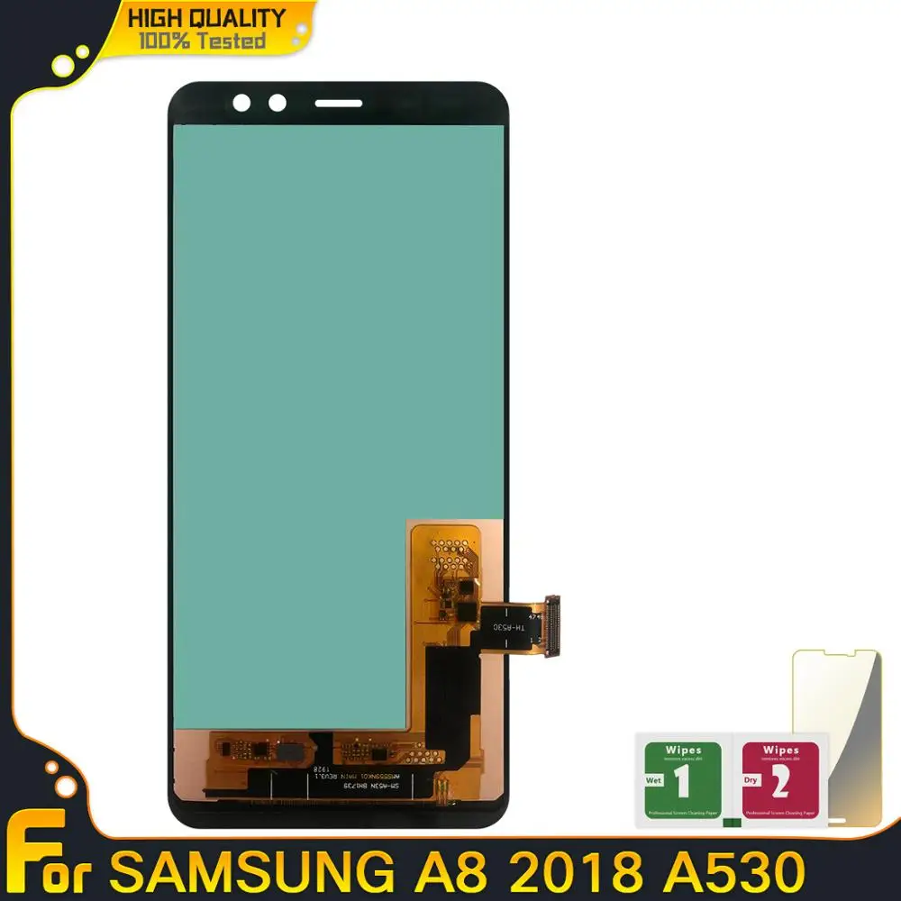 ЖК дисплей для Samsung Galaxy A8 2018 A530 A530F A530DS A530N с сенсорным экраном дигитайзер в сборе