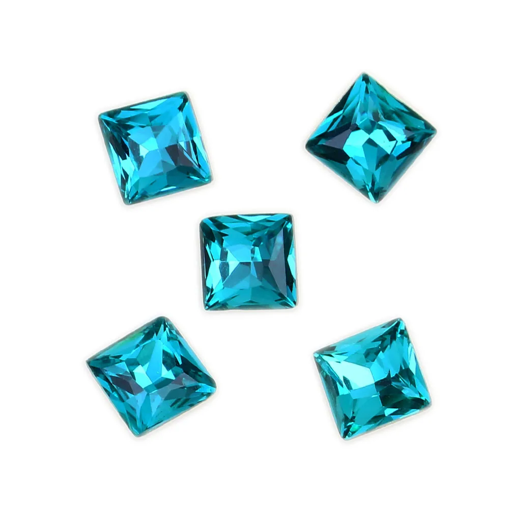 Стразы для дизайна ногтей разных цветов квадратные кристаллы стразы блестки 3D