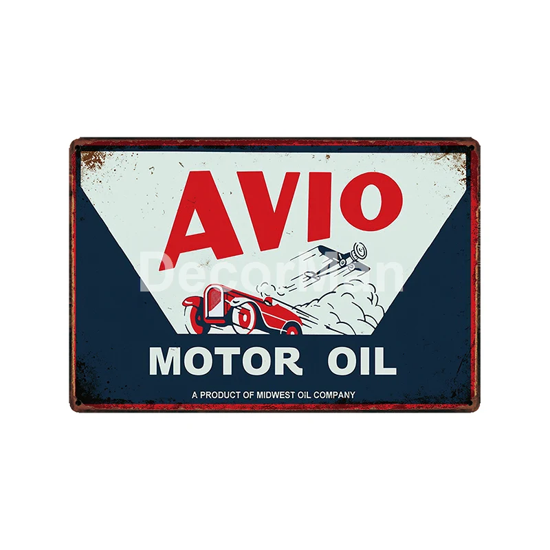 [DecorMan] AVIO Olizum моторная масляная бензиновая станция обслуживание гаража жестяная вывеска оптовая продажа