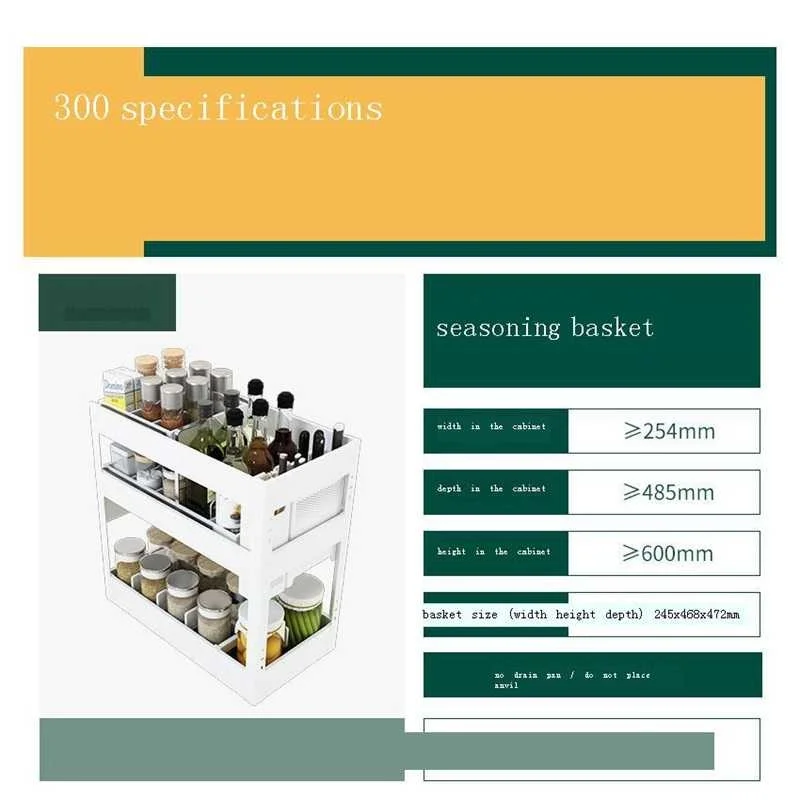 

Accessories Organizador Cucina Armario De Cocina Despensa Drawer for Stainless Steel Organizer Cozinha Kitchen Cabinet Basket