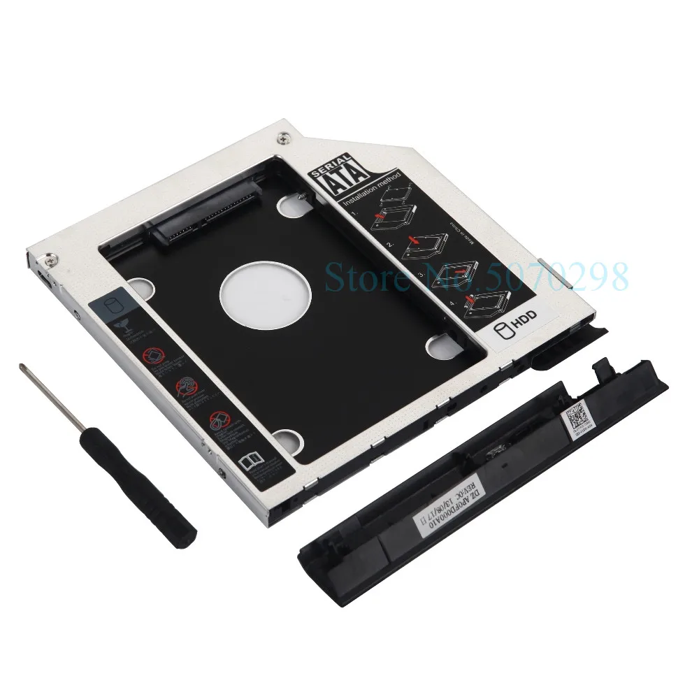 С оригинальным эжектором 2nd SATA 3 0 2 5 дюйма жесткий диск HDD SSD оптический Caddy для Dell