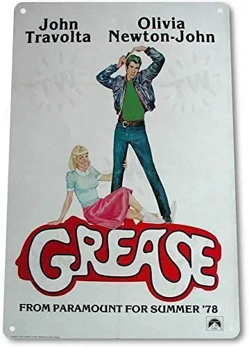 

Kean Grease Vintage Metal Tin Sign Retro Wall Bar Decor 8-Inch by 12-Inch