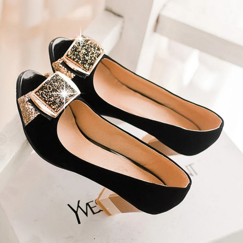 Весенние модные туфли на высоком каблуке с открытым носком Женские лодочки Милые