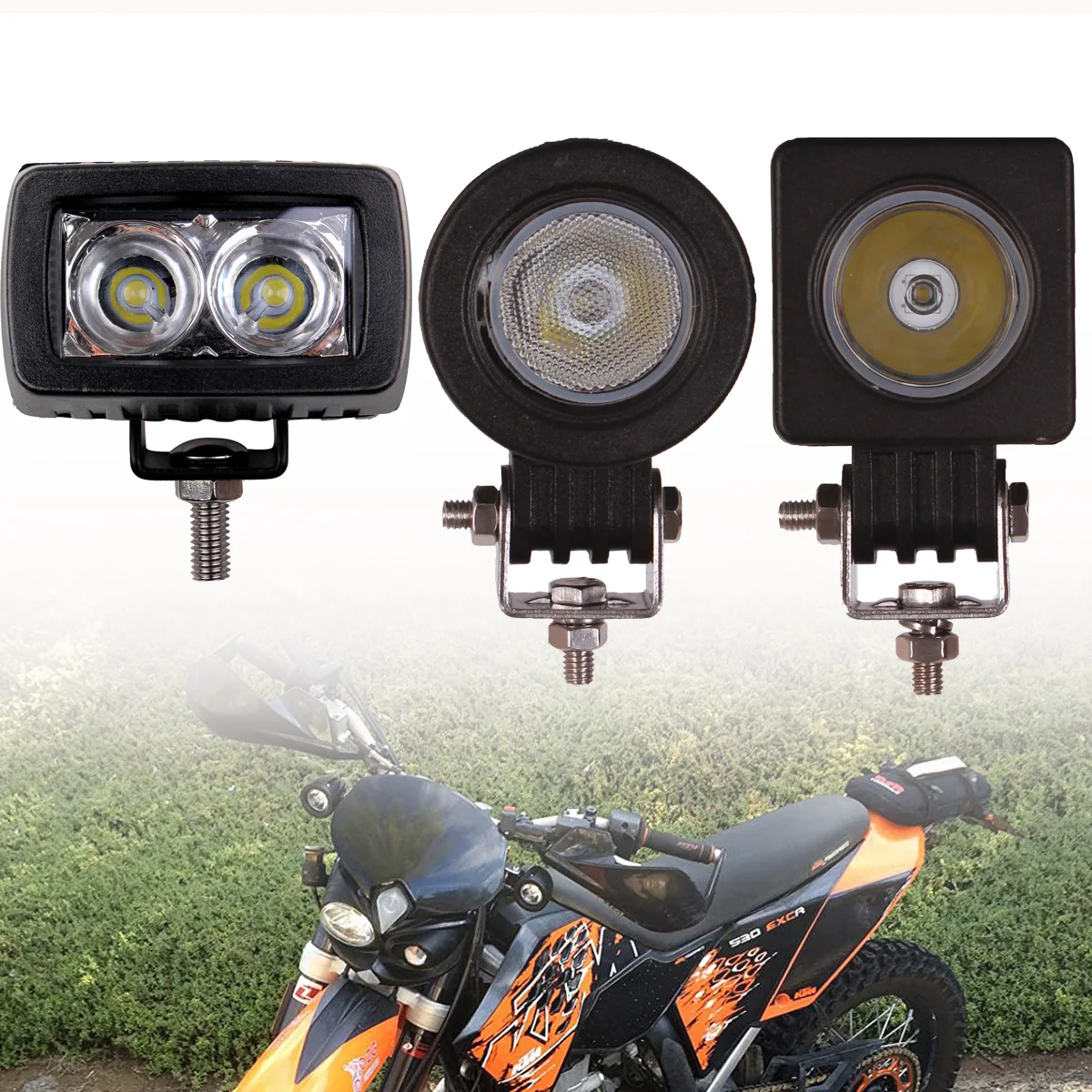 1 шт. 10 Вт светодиодный рабочий свет для внедорожника точечный прожектор 12 В 24