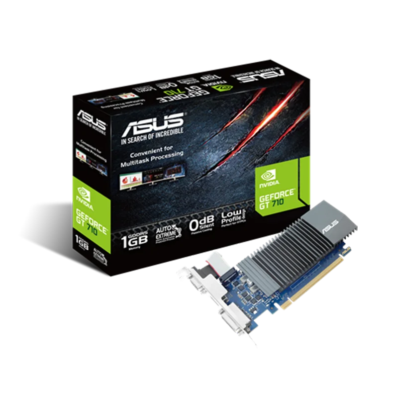 

ASUS GeForce GT 710 Graphics Card GT710-SL-2GD5-BRK Office Graphics Card with HDMI/DVI