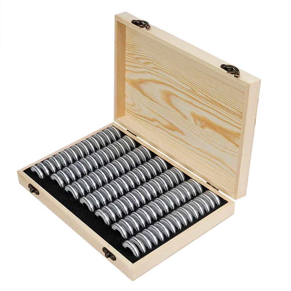 

Storage Case For Coin Display Room Commemorative Storage Holder Tray Coin Protection Case Collection Supplies 100 Pcs