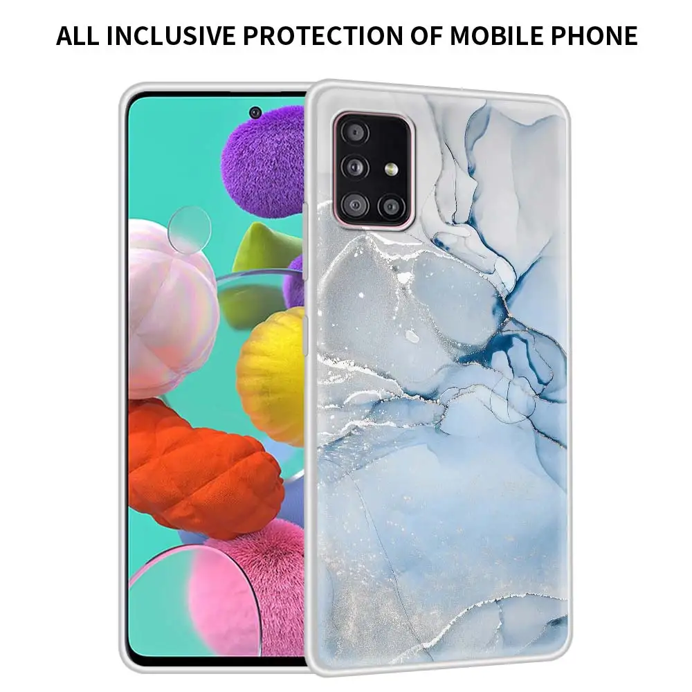 

Fashion Marble Case For Samsung Galaxy A51 A71 A21s A31 A41 A12 A72 A32 A52 5G A91 A11 Matte Soft Phone Cover Fundas