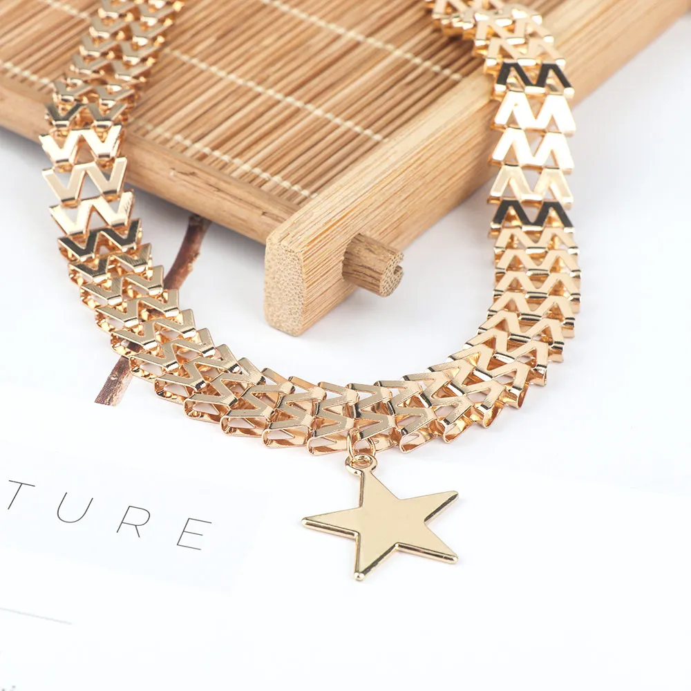 Женское Ожерелье-чокер с подвеской в виде звезды | Украшения и аксессуары